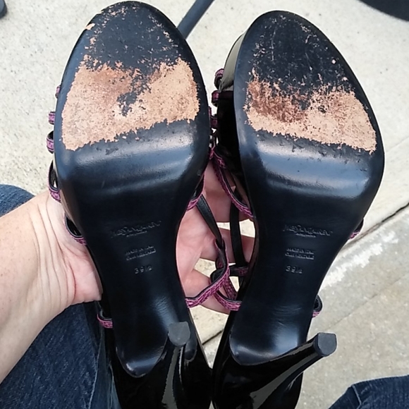 Yves Saint Laurent purple python mob wife core stilleto size 9.5 - Picture 14 of 15